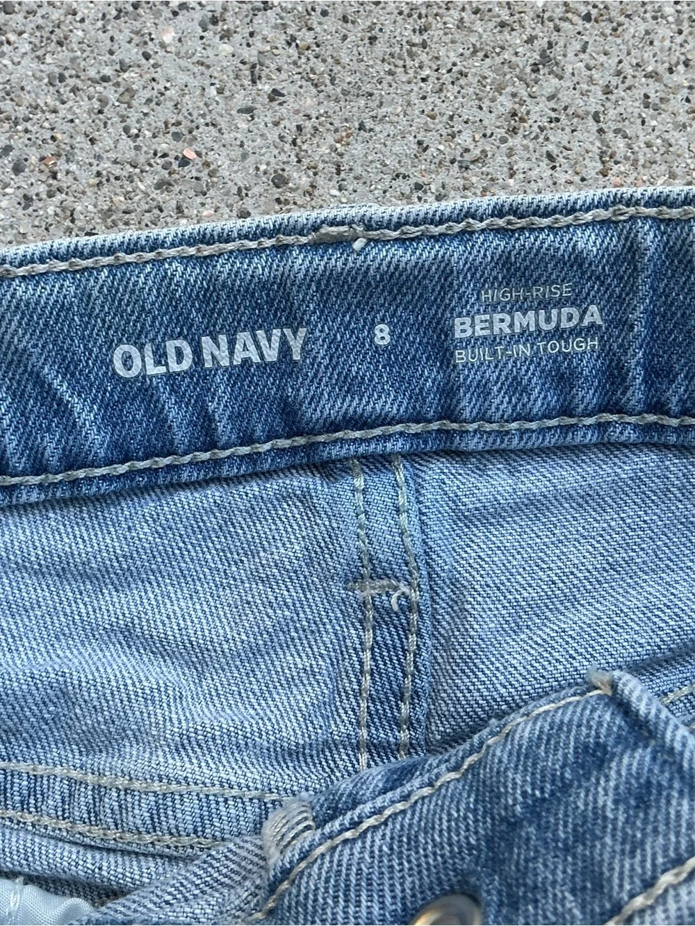 Old Navy Light Wash Denim Cutoff Bermuda Kids Shorts